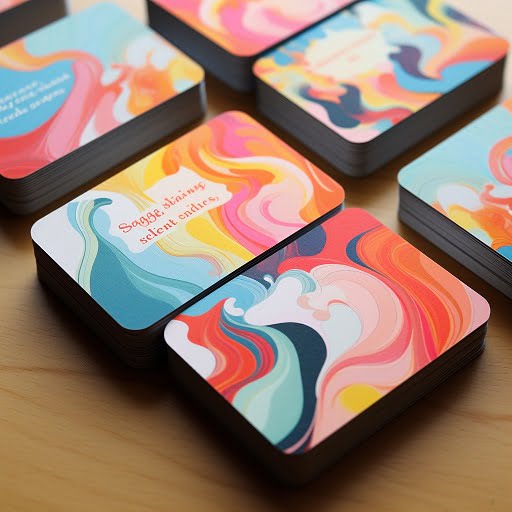 Custom design printing for digital name card
