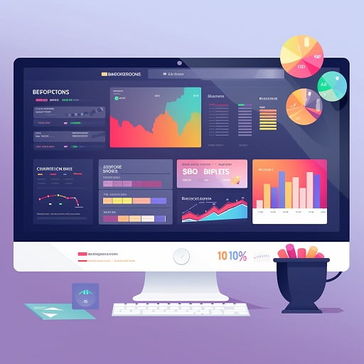 business analytics on the digital name card dashboard