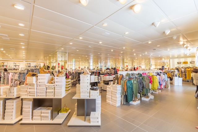 A retail shop. Retail business should invest in mobile app development.