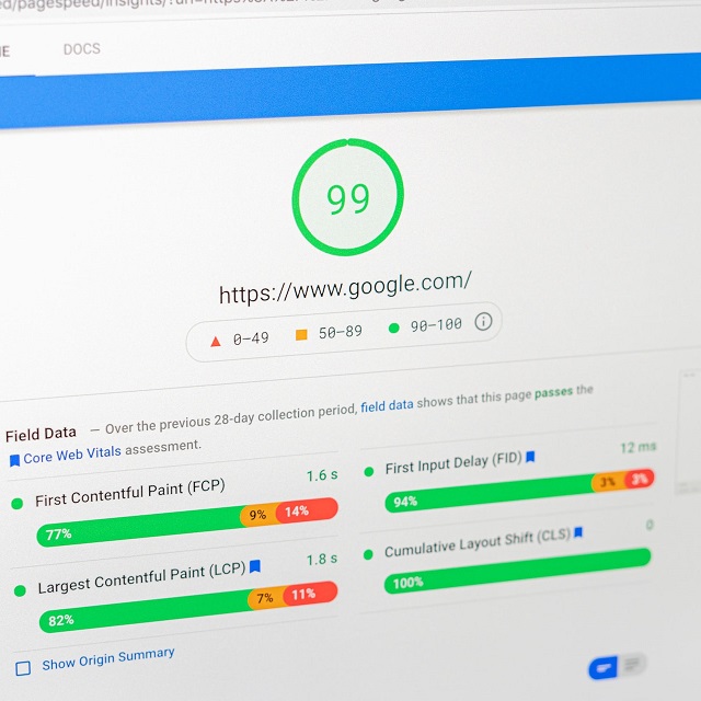 Design website and optimize it for page speed.