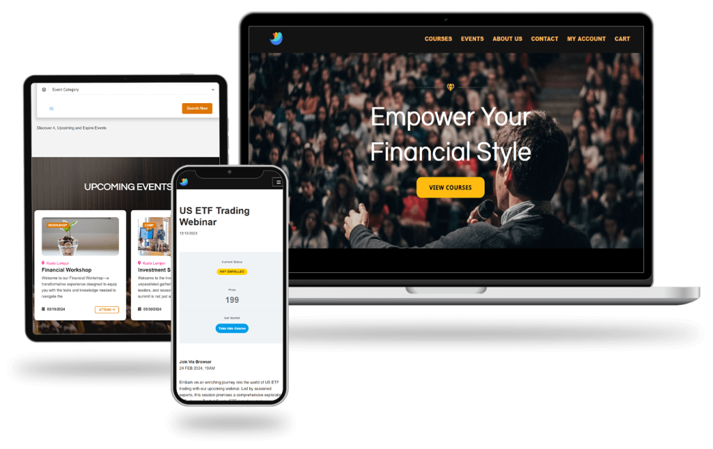 E-learning management system for educators and online gurus.