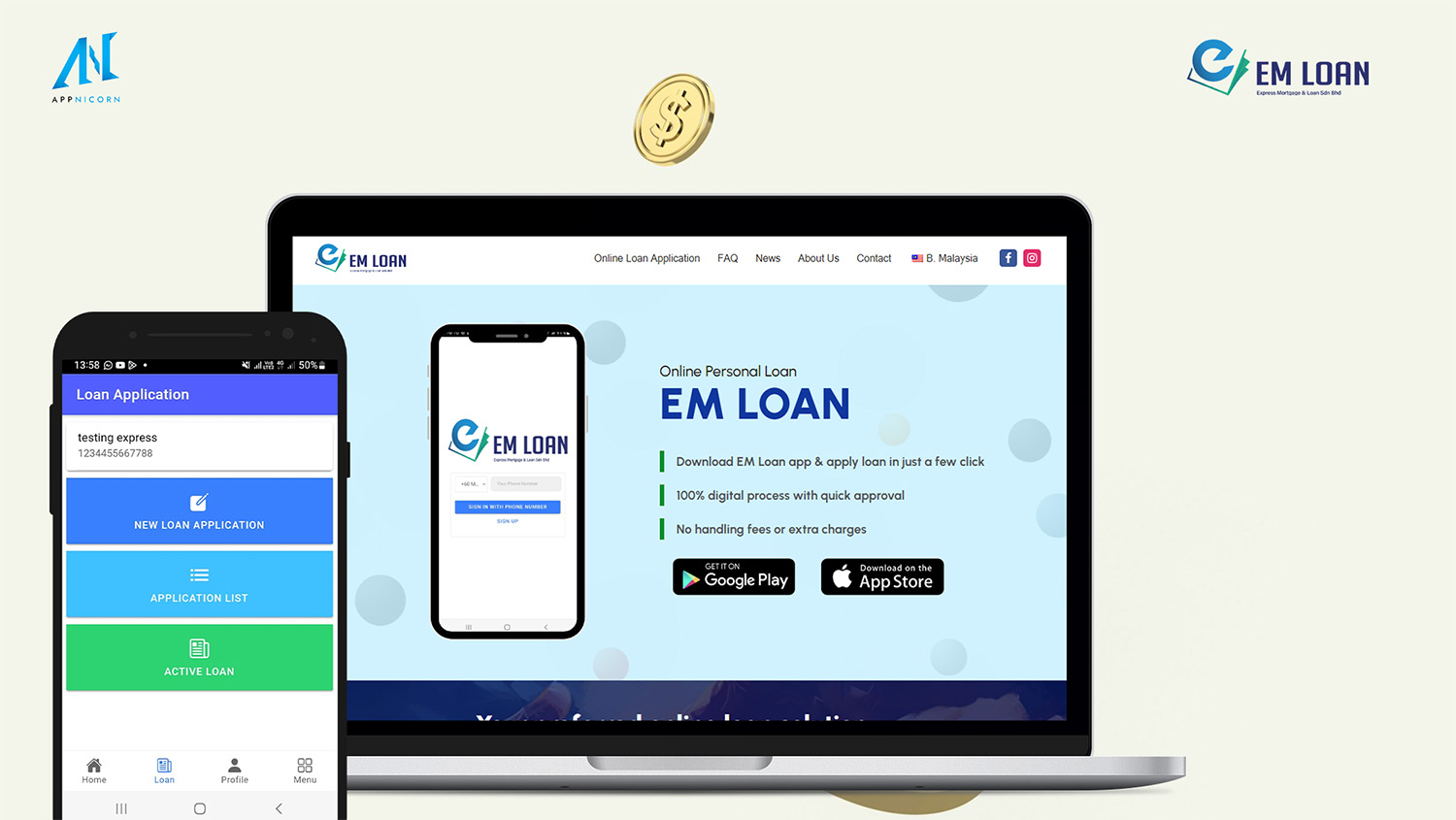 EM Loan is one of the Appnicorn's E-Lending App Development Clients.