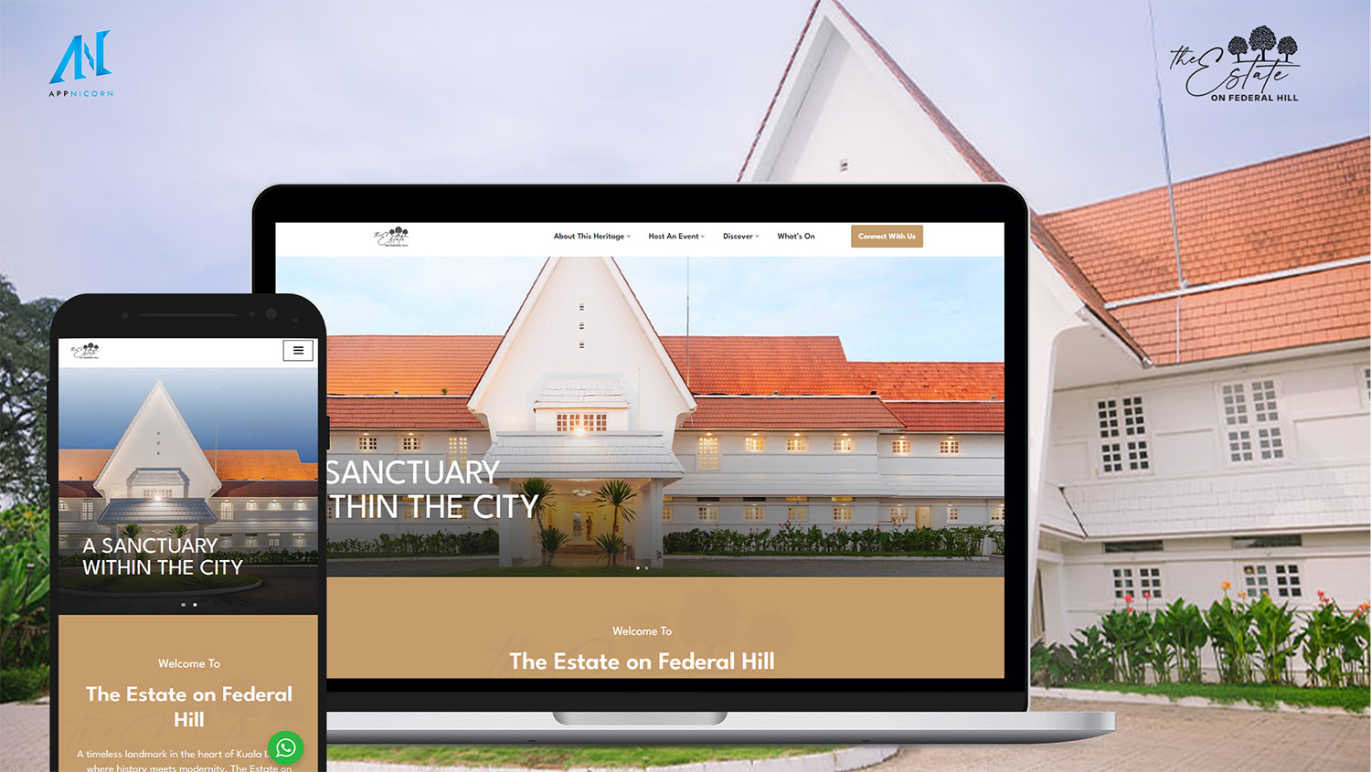 Appnicorn Website Portfolio - The Estate on Federal Hill
