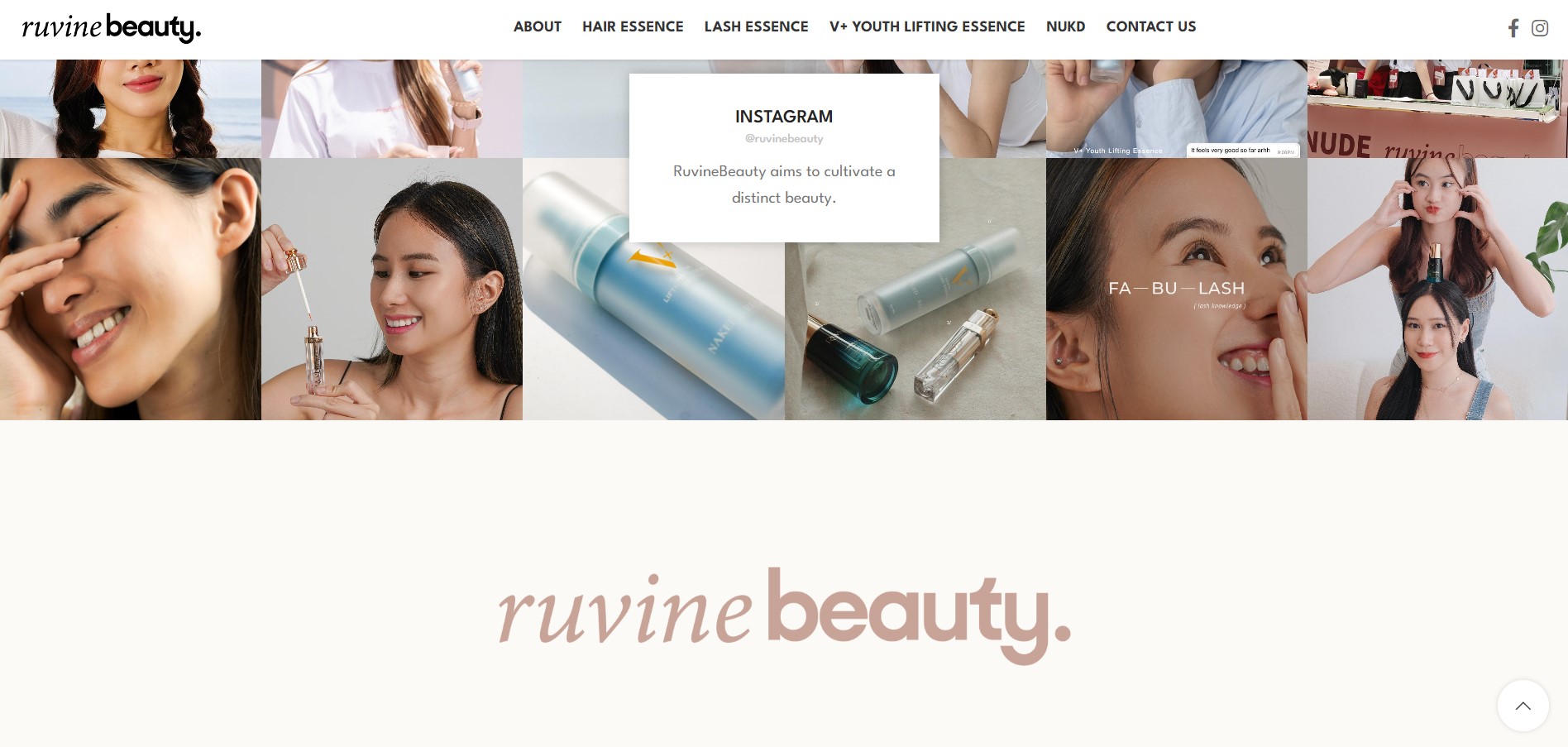 Appnicorn Website Portfolio - Ruvine Beauty