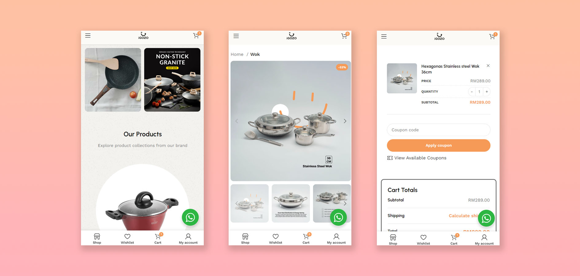 Appnicorn Portfolio- iGOZO mobile website layouts