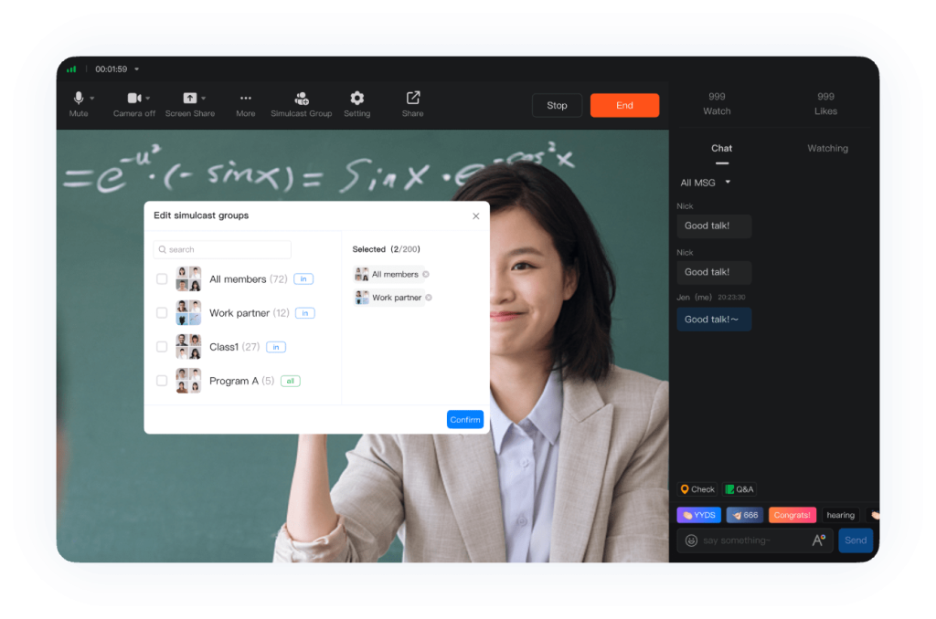 DingTalk live streaming feature for enterprises.
