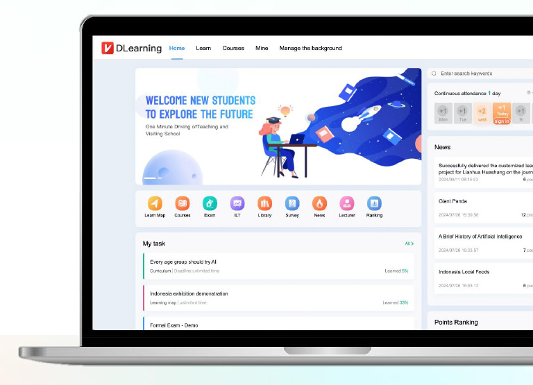 DLearning is an AI enterprise learning management platform.