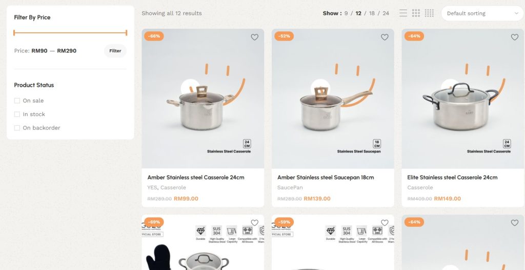 iGOZO e-commerce product catalogue