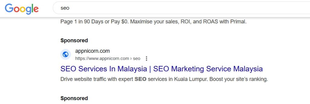 Google Search Ad