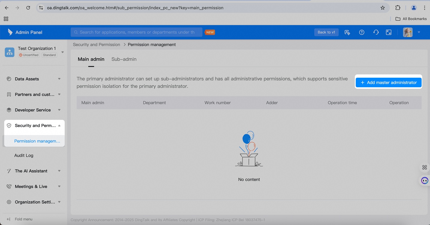 Add master admin