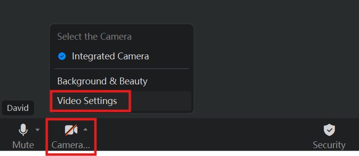 Video settings