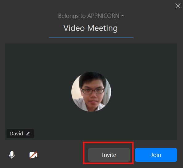 invite others to join DingTalk Meeting