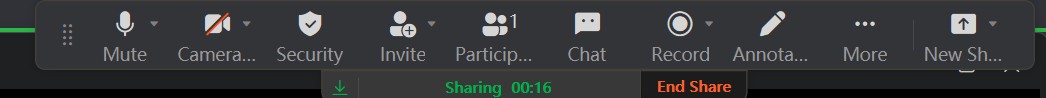 DingTalk Share Screen Toolbar