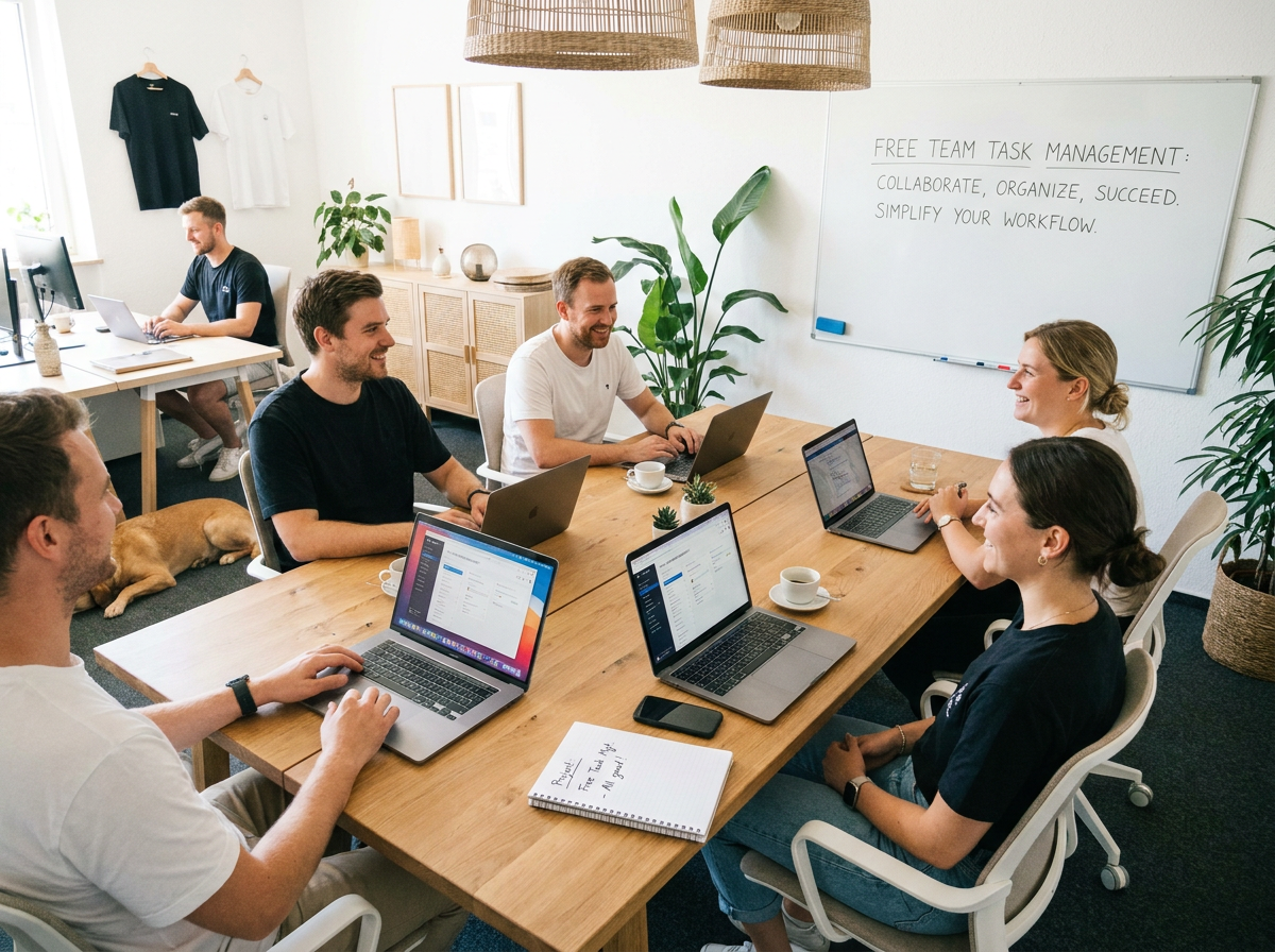 A team working together in the Lark productivity app